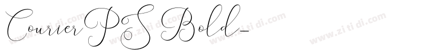 CourierPS Bold字体转换